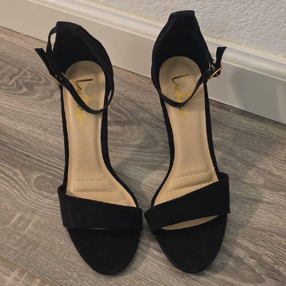 Lulu's Black Suede Heels - Never Worn!